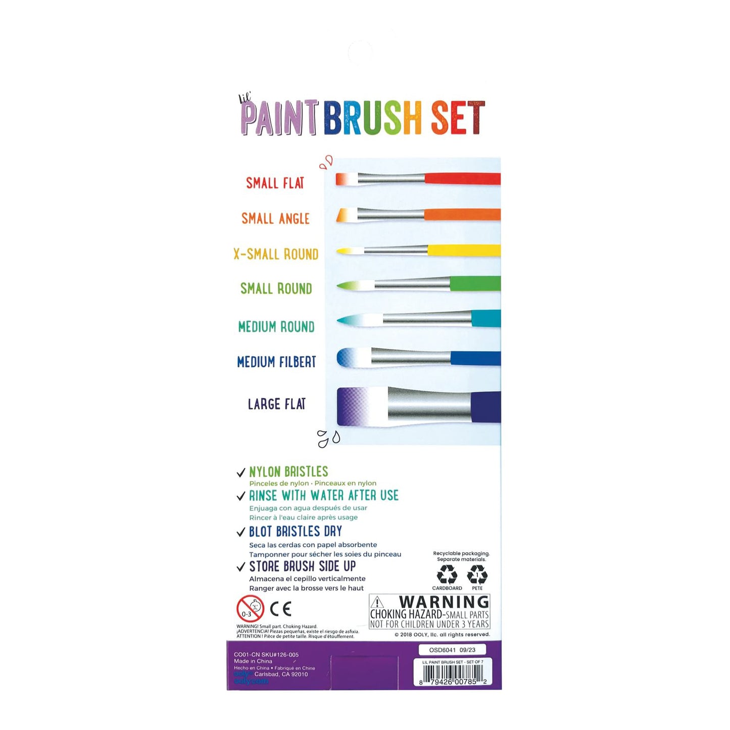 OOLY - Penselsæt 7 stk - Lil Paint Nylon