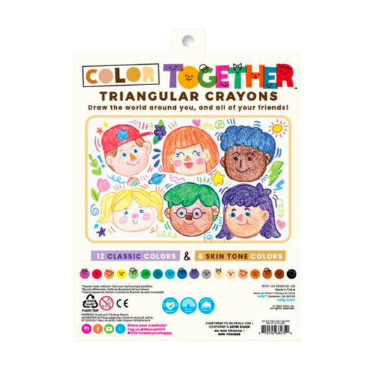 OOLY - Farvekridt 18 stk - Color Together Triangular