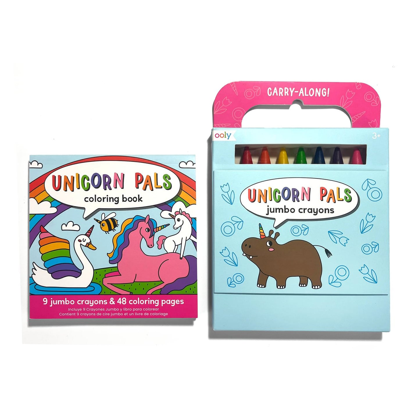 OOLY - Farvekridt og malebog - Unicorn Pals - Carry Along