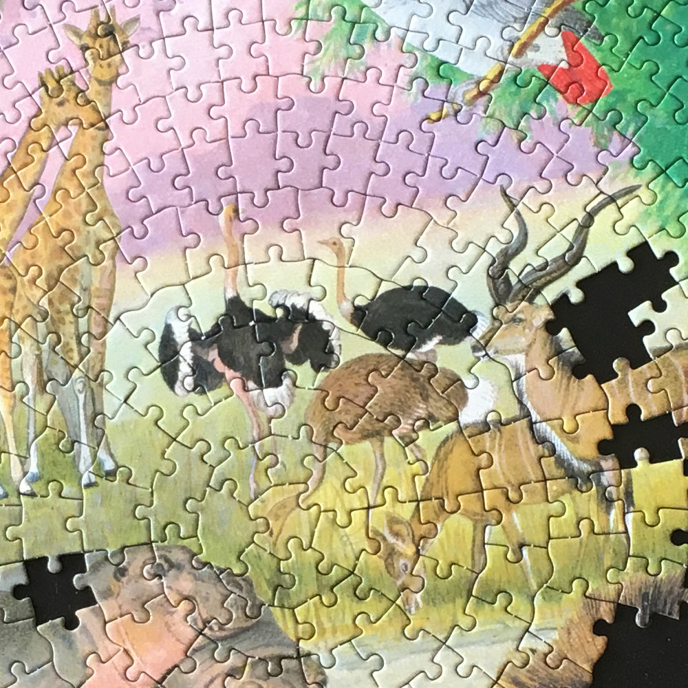 eeBoo - Rundt puslespil 1000 brk - Afrika