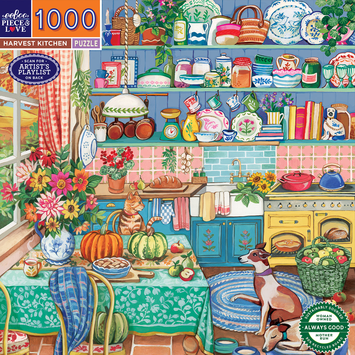 eeBoo - Puslespil 1000 brk - Harvest Kitchen