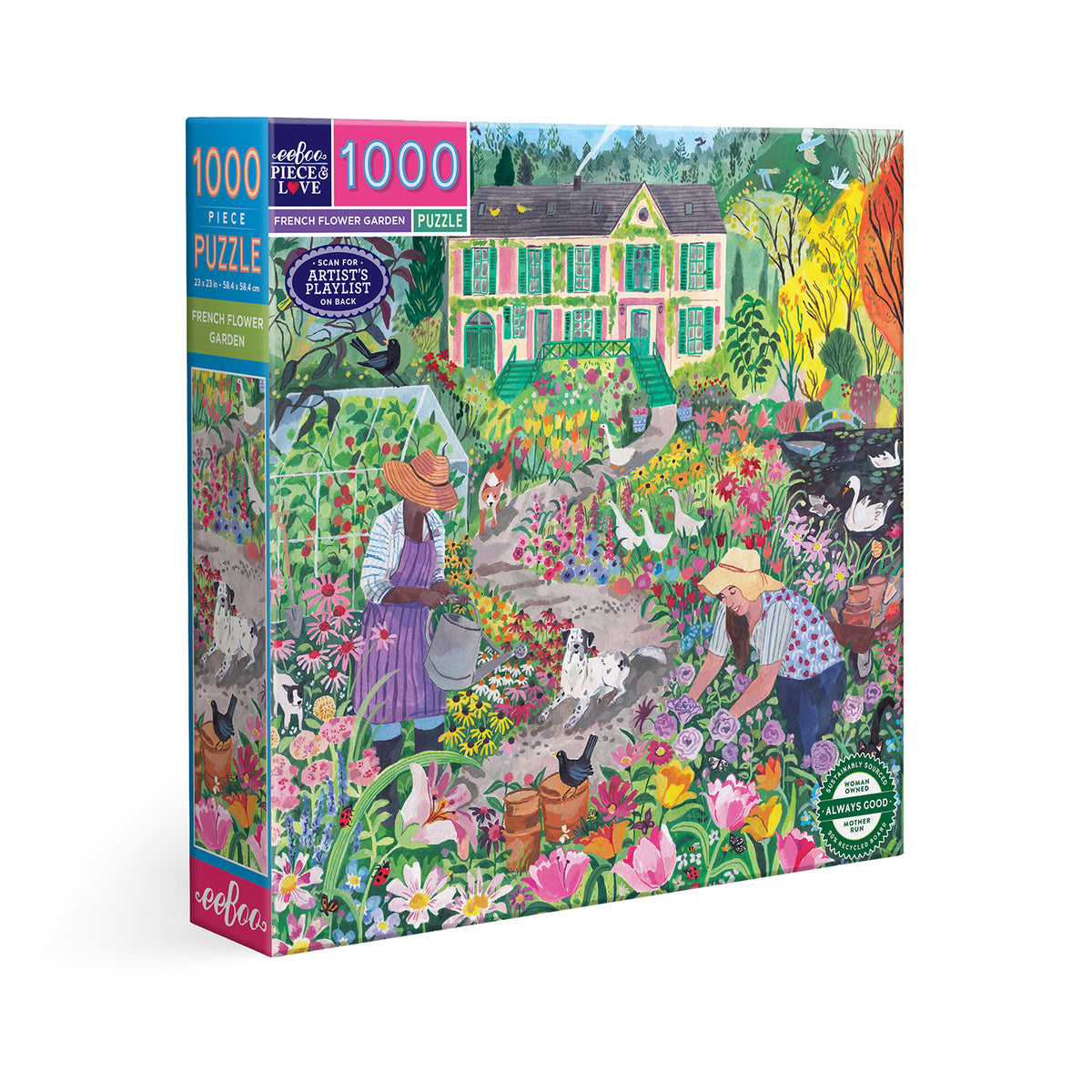 eeBoo - Puslespil 1000 brk - French Flower Garden