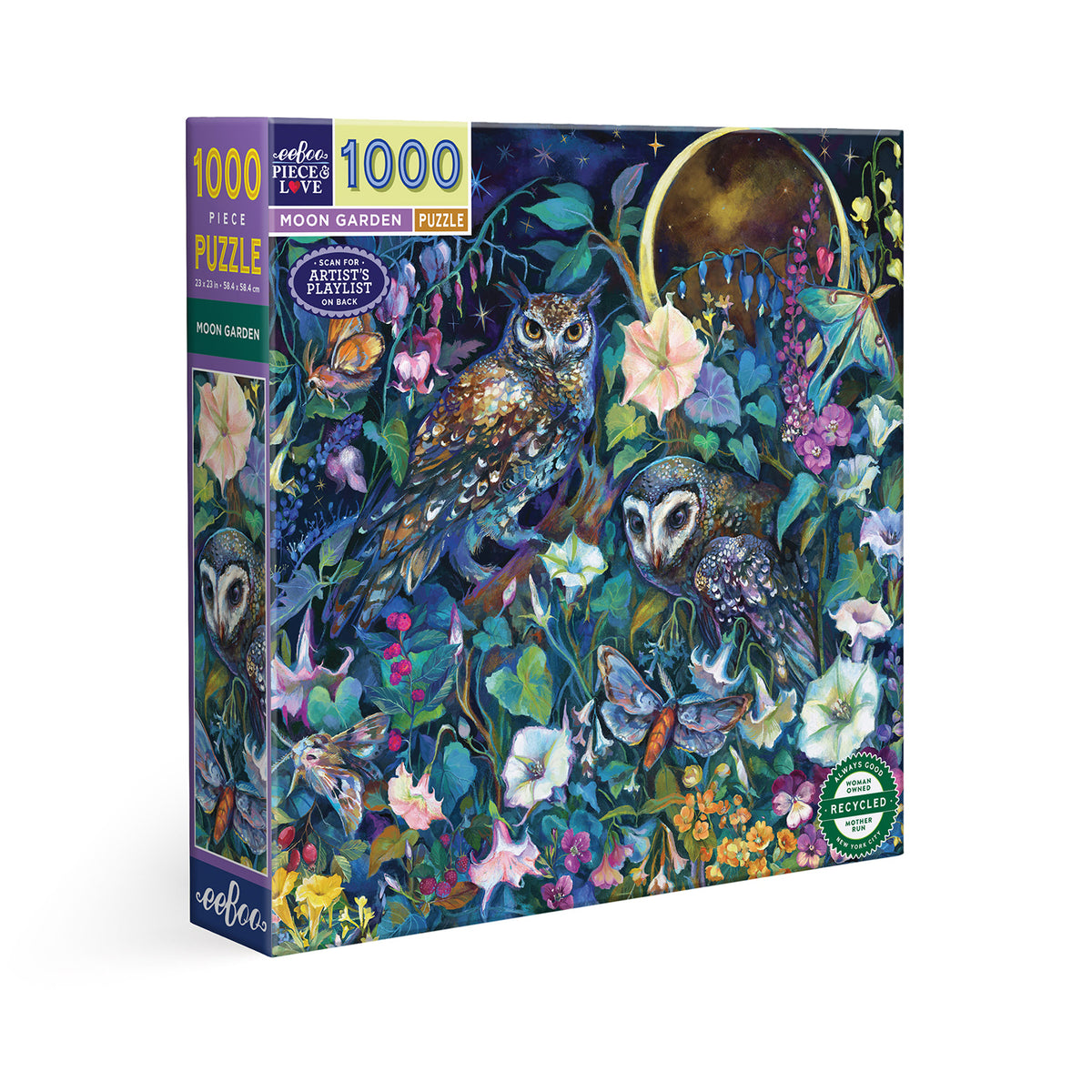 eeBoo - Puslespil 1000 brk - Moon Garden