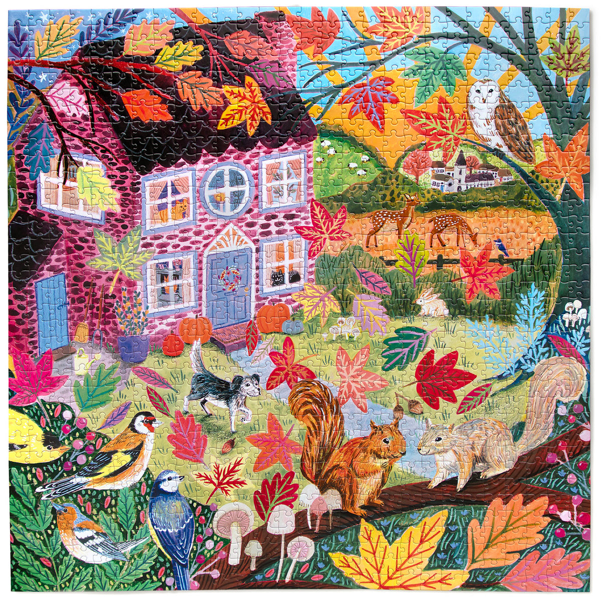 eeBoo - Puslespil 1000 brk - Autumn Cottage
