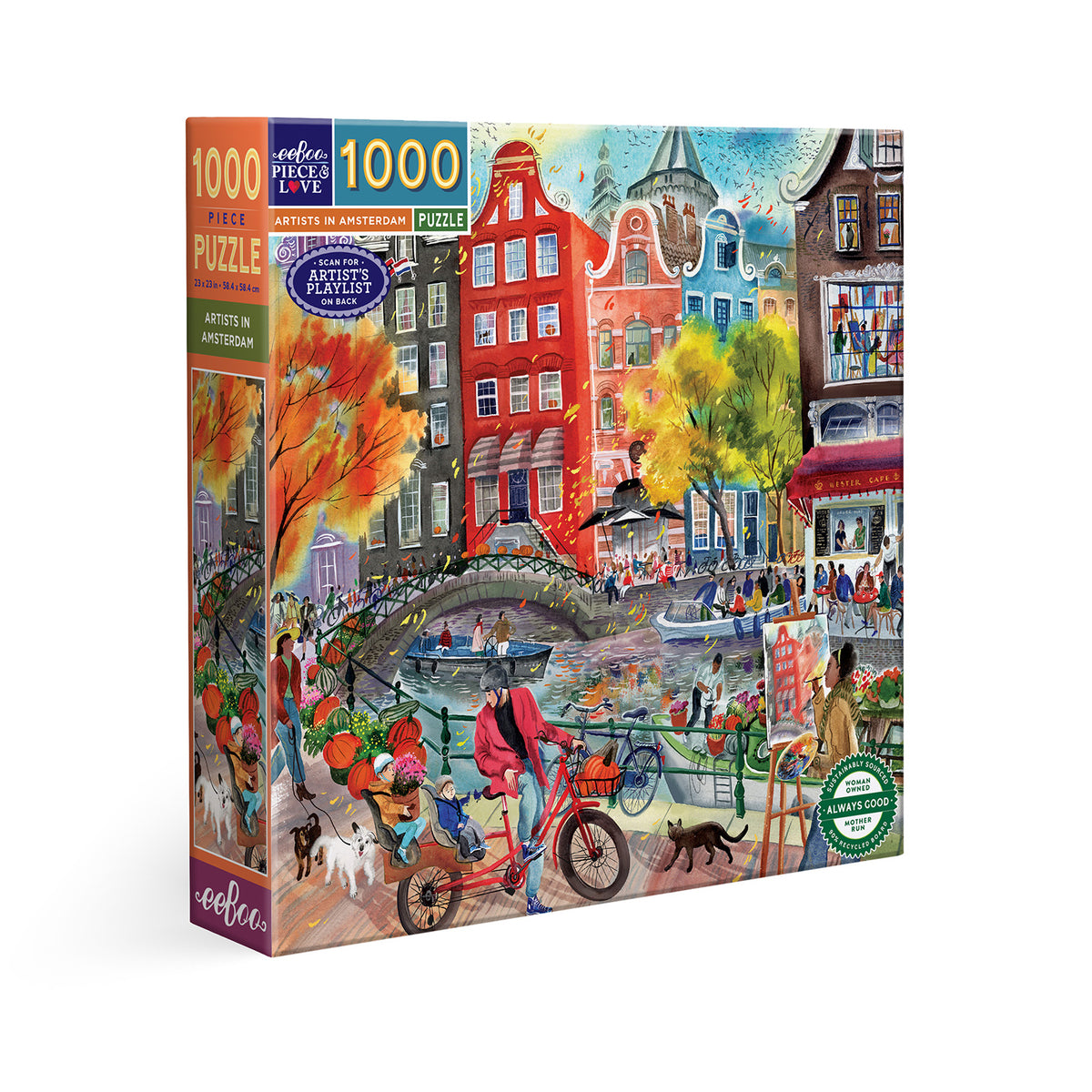 eeBoo - Puslespil 1000 brk - Artists in Amsterdam