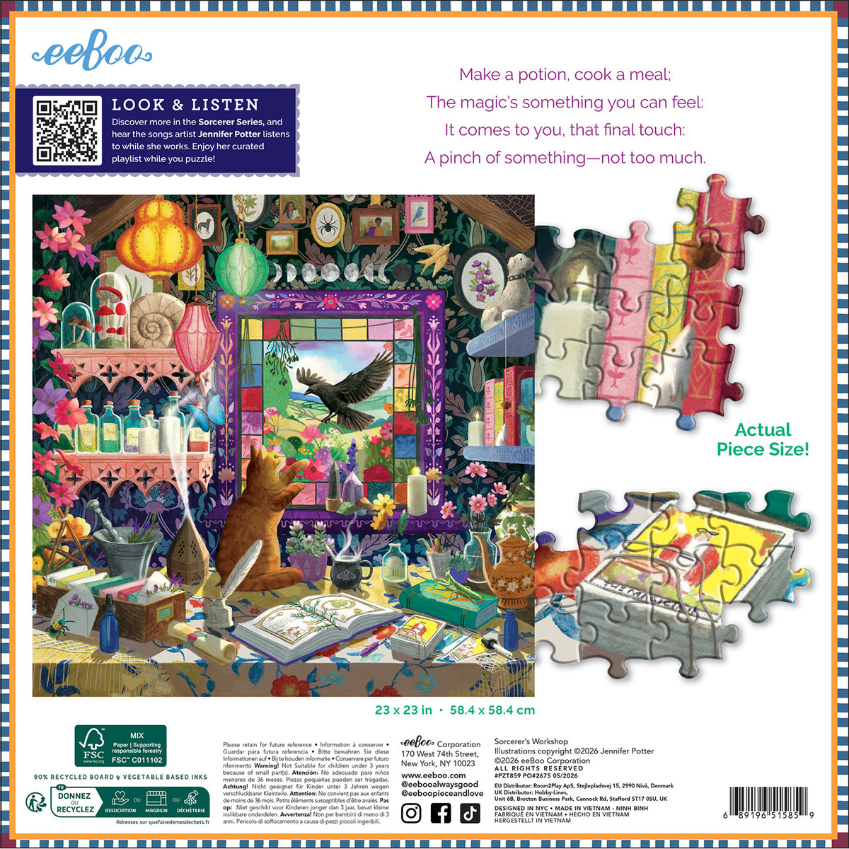 eeBoo - Puslespil 1000 brk - Sorcerer's Workshop