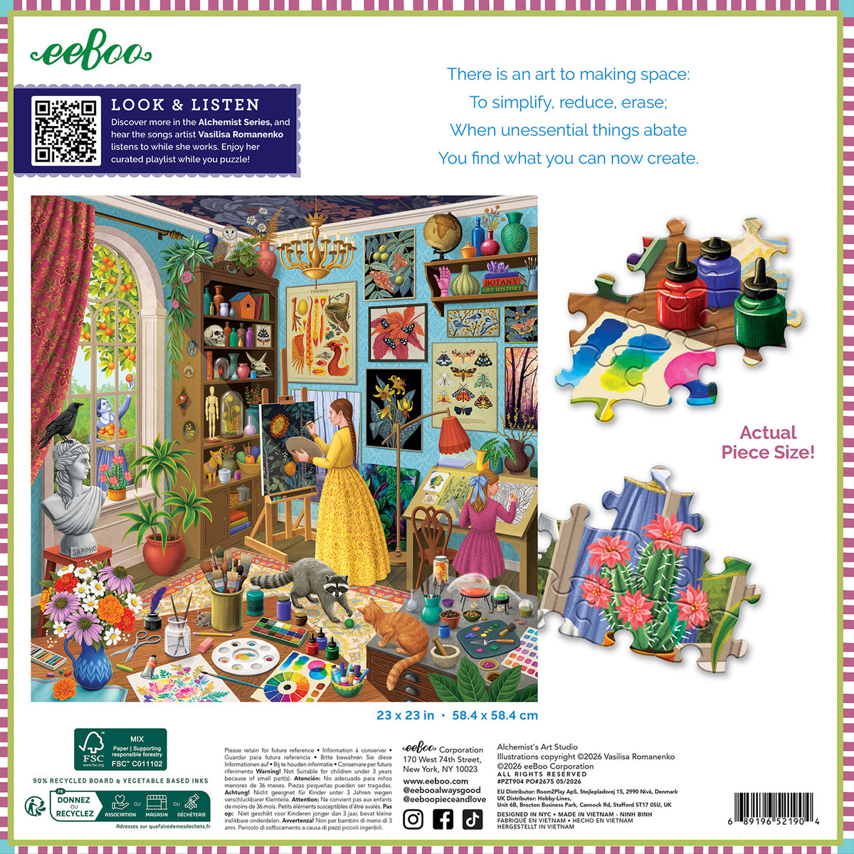 eeBoo - Puslespil 1000 brk - Alchemist's Art Studio