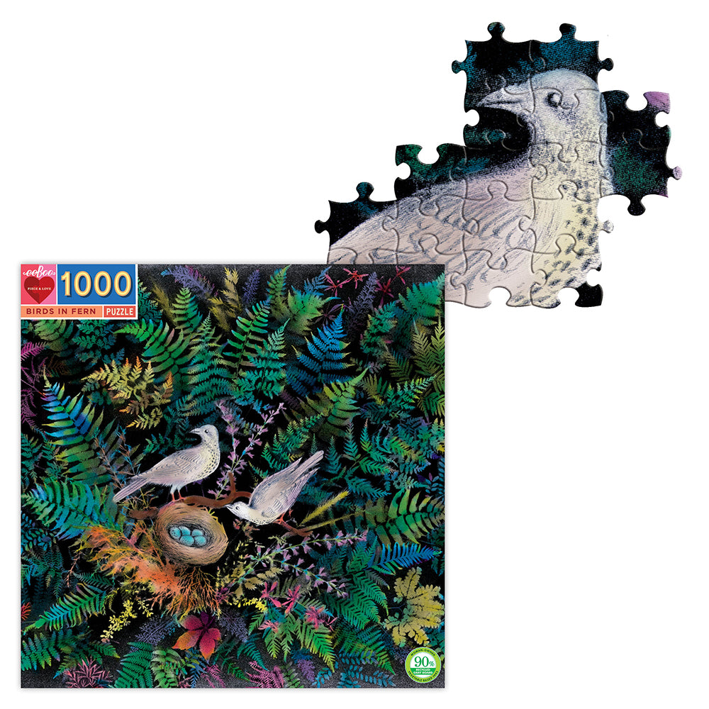 eeBoo - Puslespil 1000 brk - Duer