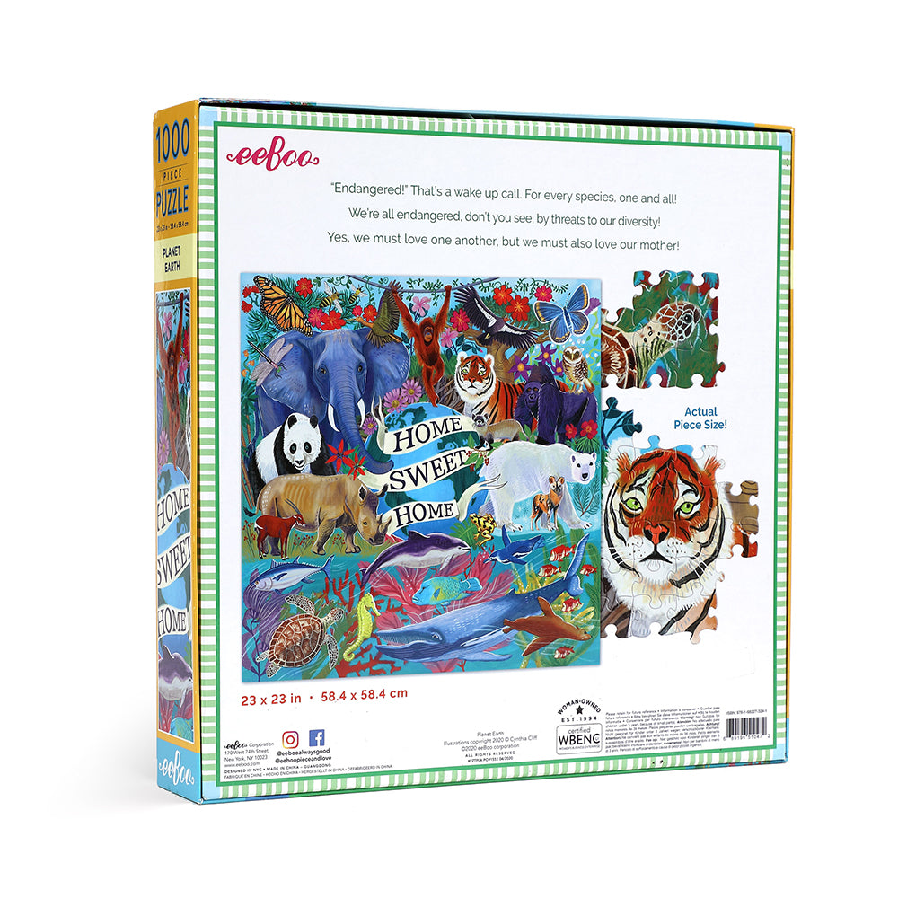 eeBoo - Puslespil 1000 brk - Planeten Jorden