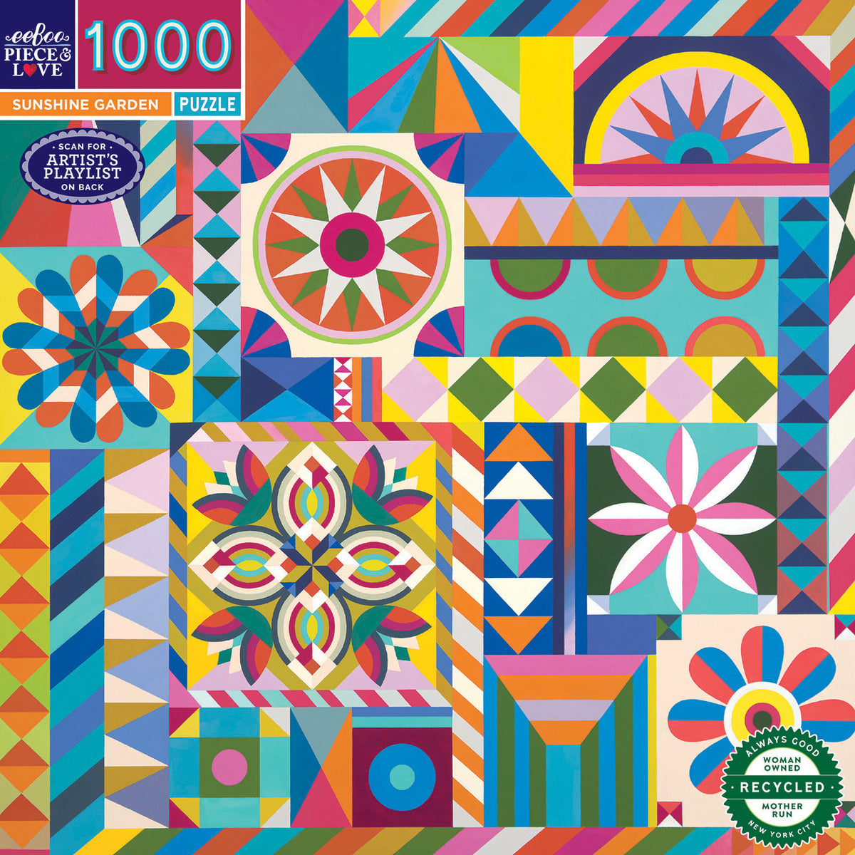 eeBoo - Puslespil 1000 brk - Sunshine Garden