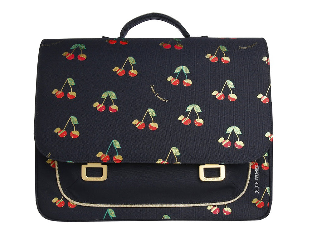 Jeune Premier - Retro Midi Skoletaske 16L - Love Cherries