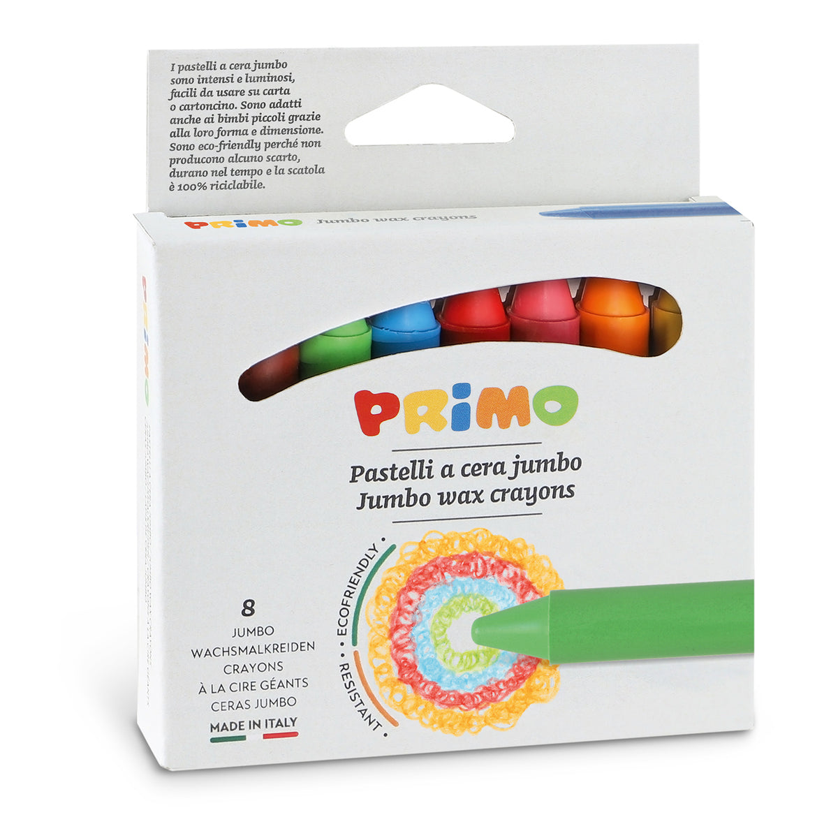 PRIMO - Jumbo farvekridt 8 stk