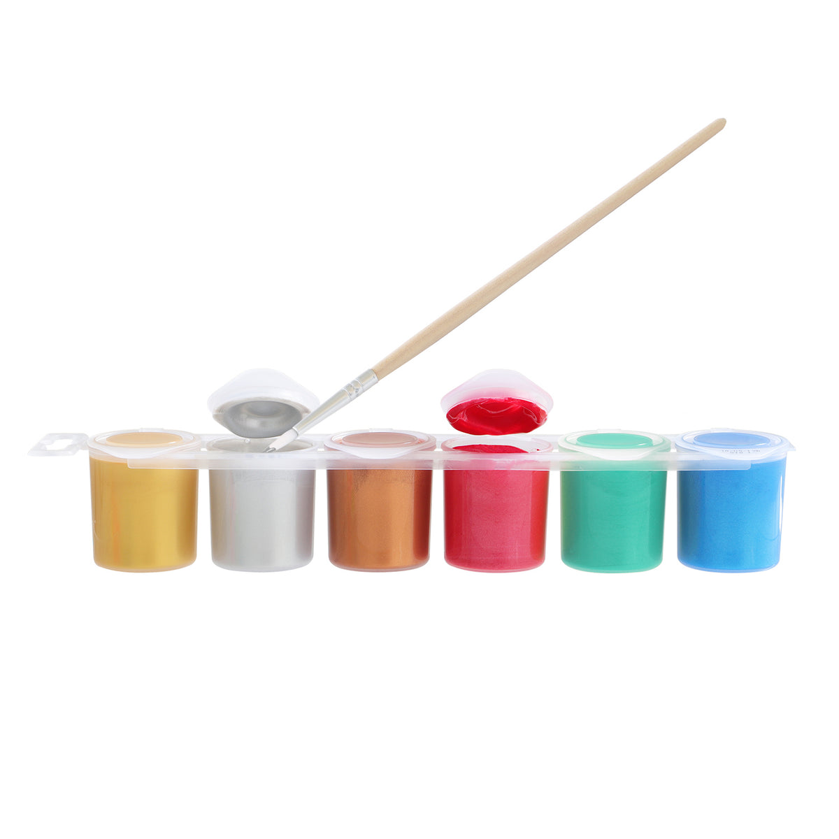 PRIMO - Plakatmaling 6 bøtter 25ml - Metallic