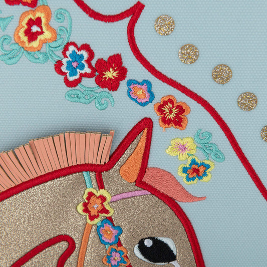 blå cavalerie florale city bag idrætspose rygsæk