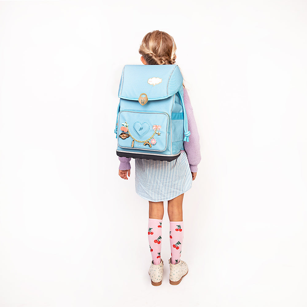 Jeune Premier skoletaske Ergomaxx 18L - Vichy Love Blue