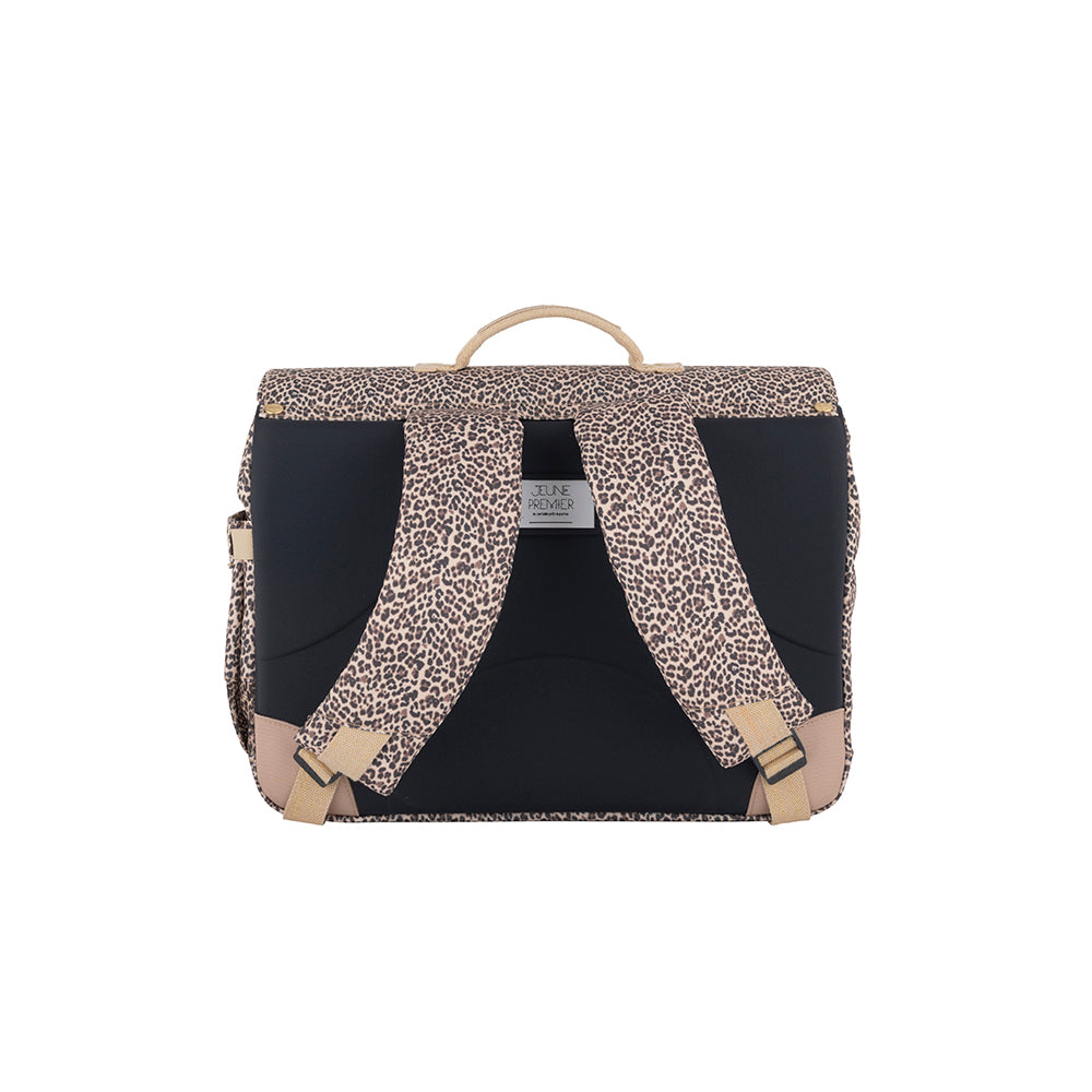 Jeune Premier skoletaske retro 16L - Leopard Cherry
