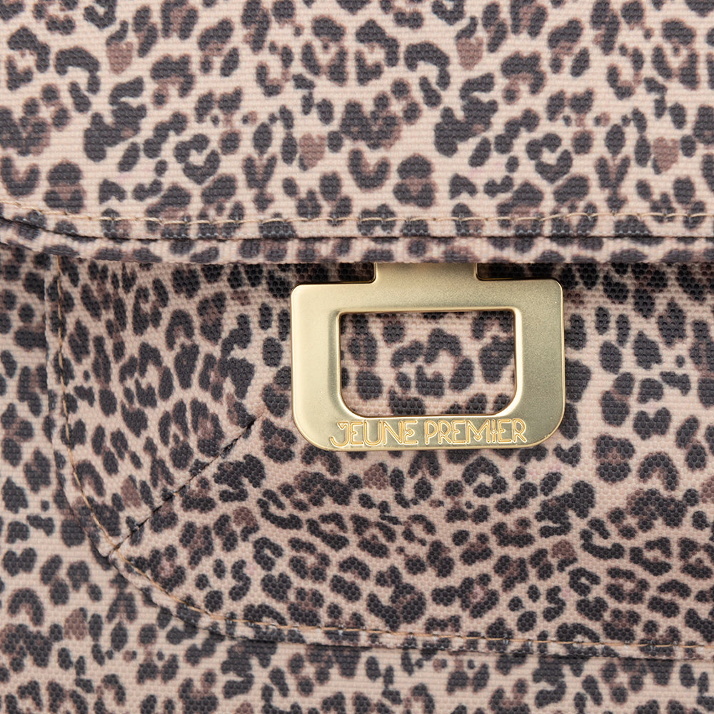 Jeune Premier skoletaske retro 16L - Leopard Cherry