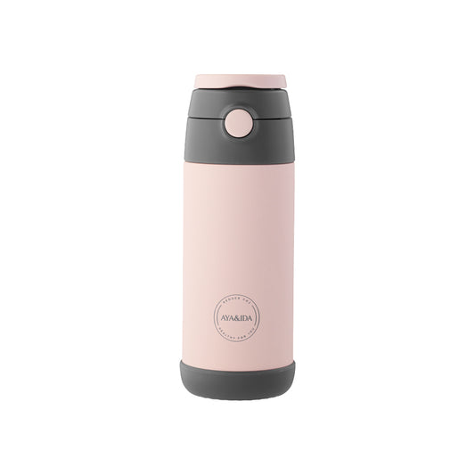Aya & Ida - Kids Straw Bottle 350 ml - Soft Rose