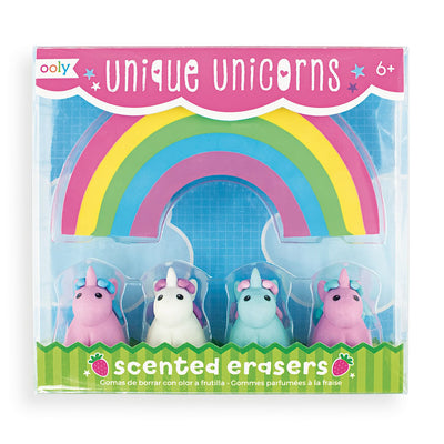 OOLY - Viskelæder med duft 5 stk - Unique Unicorns Strawberry
