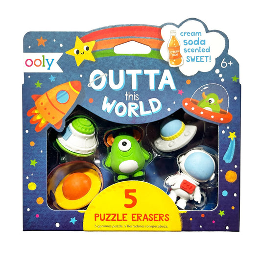 OOLY - Viskelæder med duft 5 stk - Outta This World Cream Soda