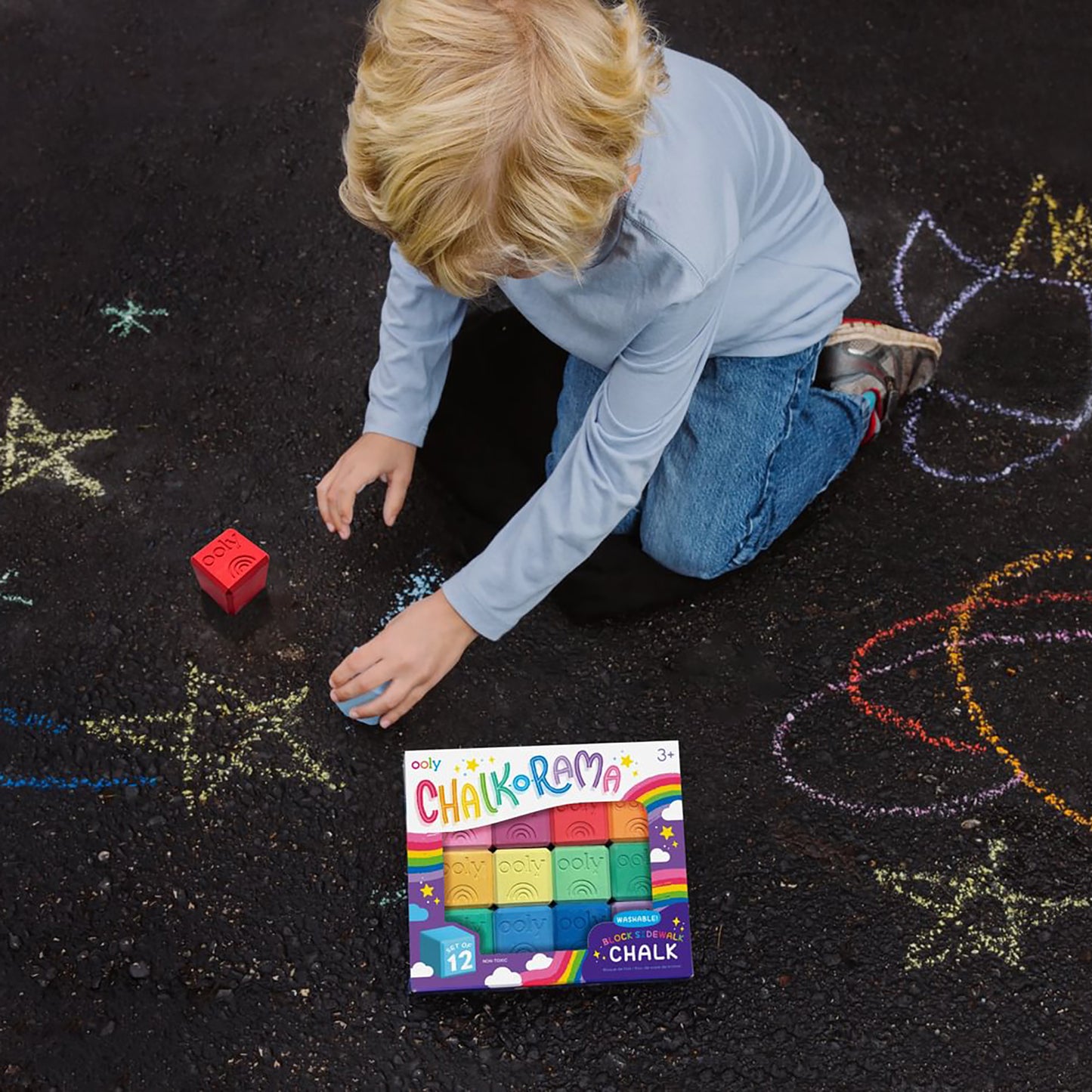 OOLY - Gadekridt 12 stk - Chalk-O-Rama Block
