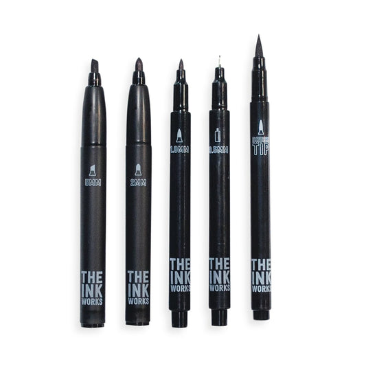OOLY - Sort pen 5 stk - The Ink Works