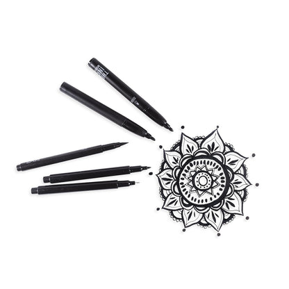 OOLY - Sort pen 5 stk - The Ink Works