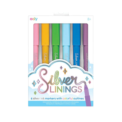 OOLY - Kontur tusser 6 stk - Silver Linings