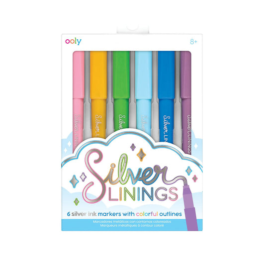 OOLY - Kontur tusser 6 stk - Silver Linings