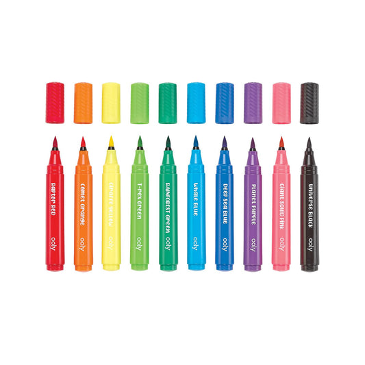OOLY - Jumbo penseltusser 10 stk - Afvaskelige - Big Bright Brush