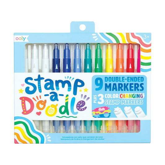 OOLY - Trylletusser 12 stk - Dobbeltsidet - Stamp-A-Doodle