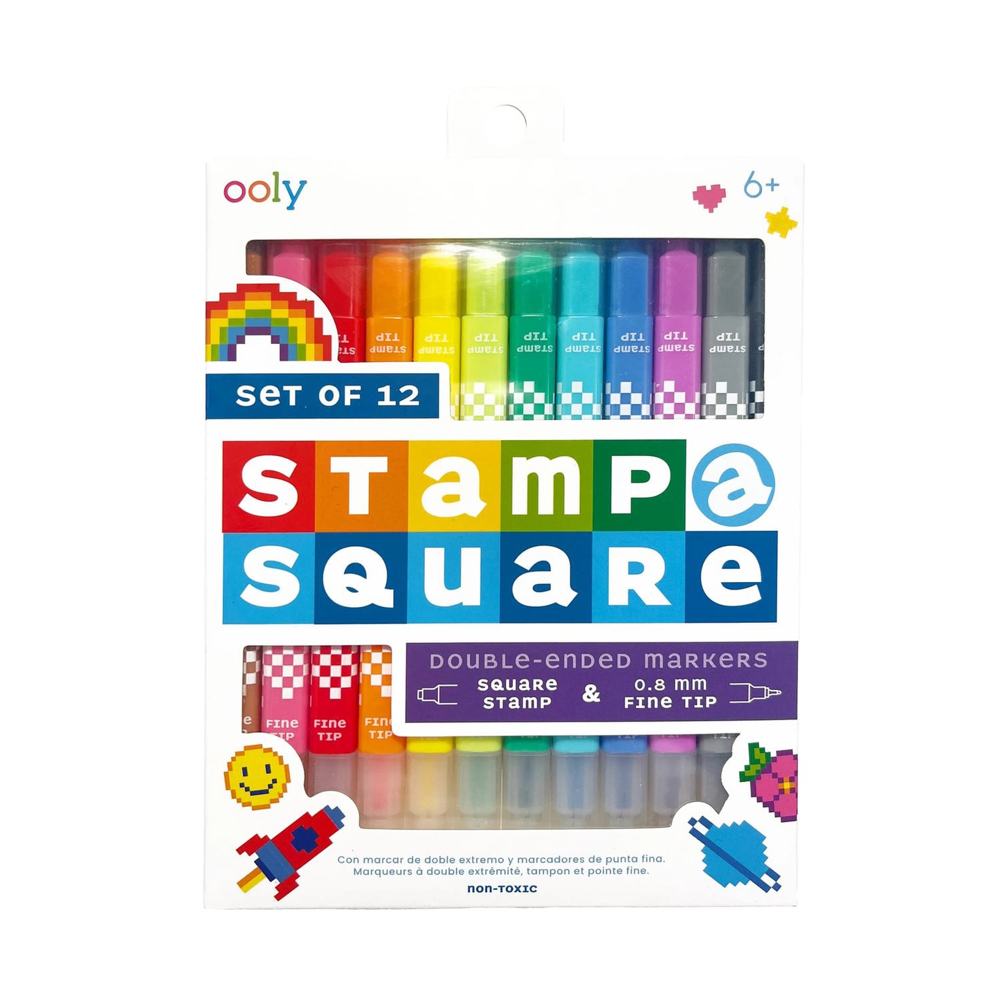 OOLY - Tusser 12 stk - Dobbeltsidede - Stamp a Square