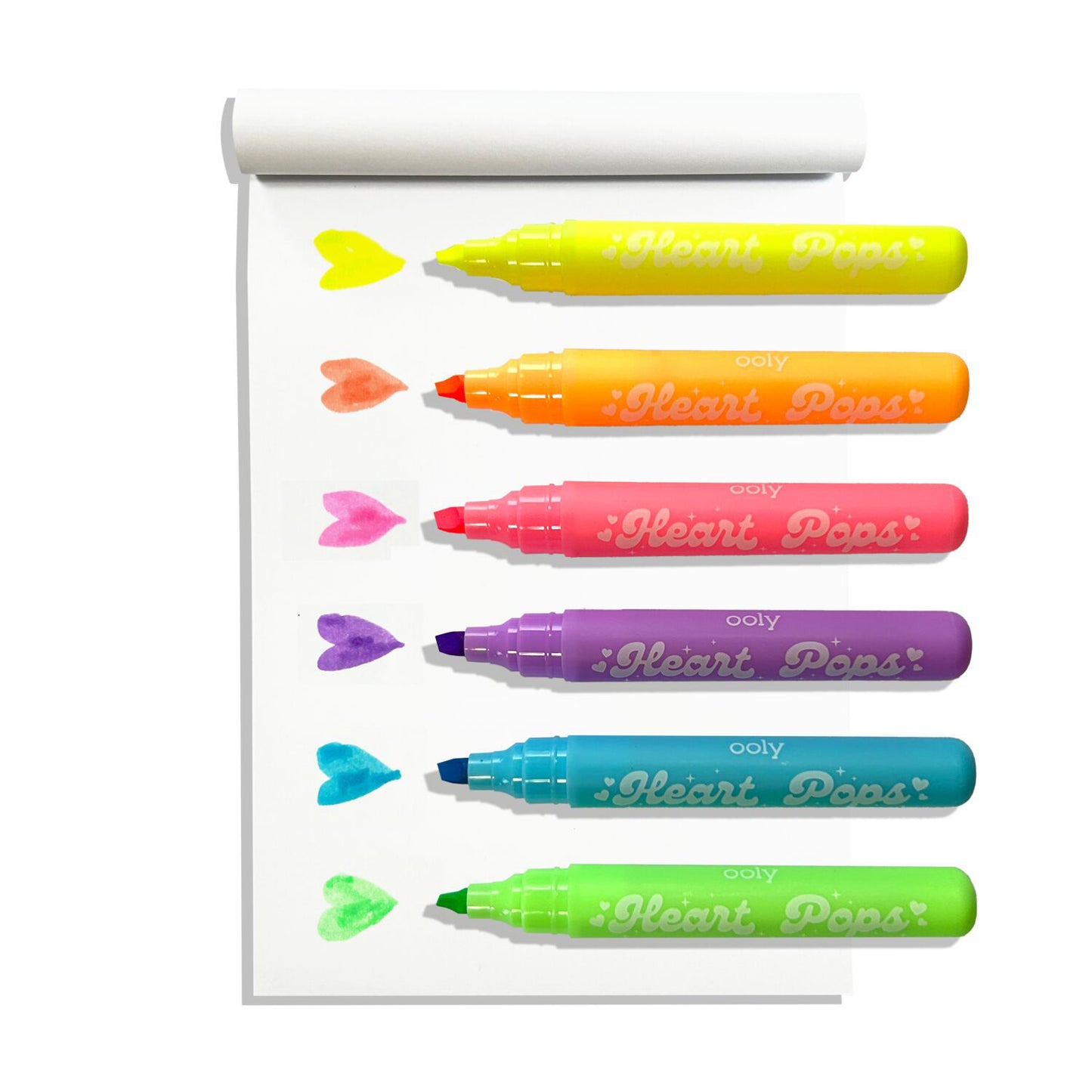 OOLY - Overstregningstusser 6 stk - Heart Pops Neon