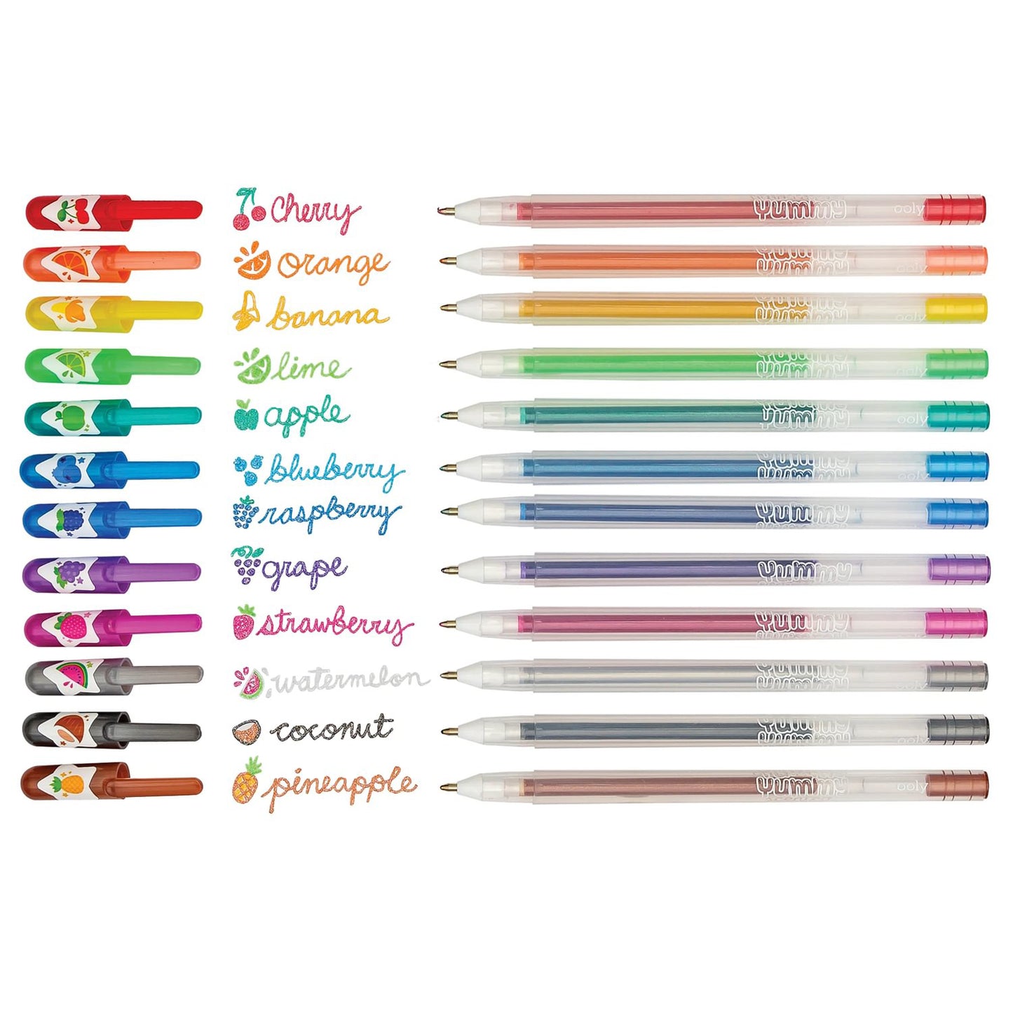 OOLY - Gelpen med duft 12 stk - Yummy Yummy Glitter