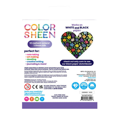 OOLY - Gelpen 12 stk - Color Sheen Metallic
