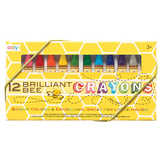 OOLY - Farvekridt af bivoks 12 stk - Brilliant Bee
