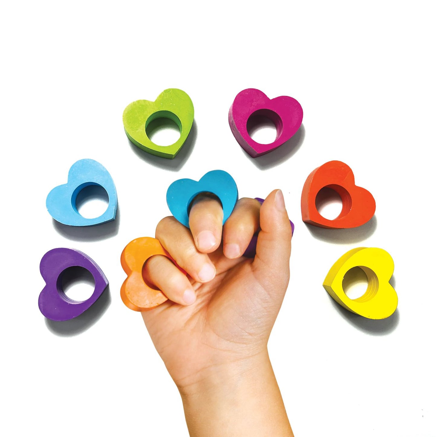 OOLY - Farvekridt 6 stk - Heart Ring