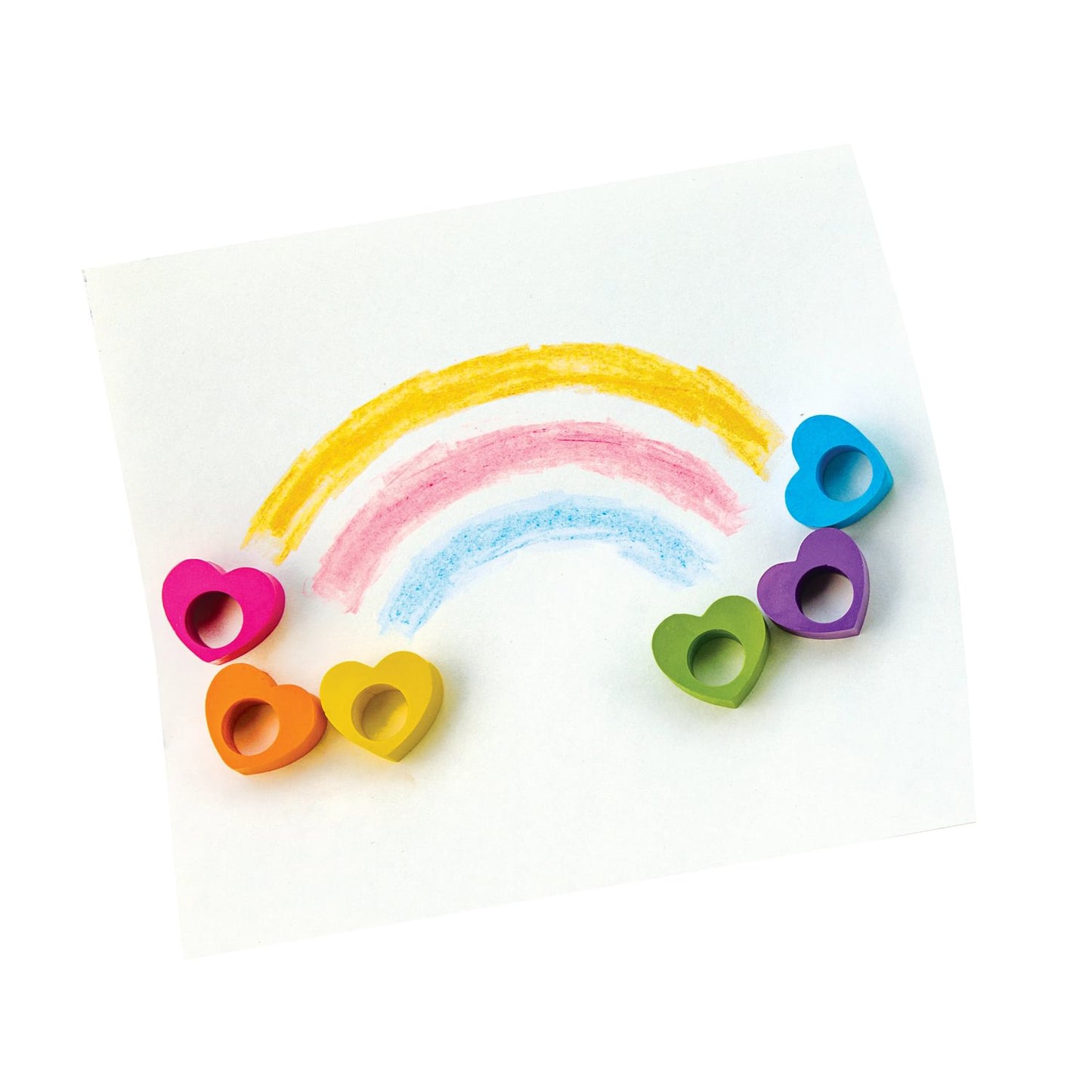 OOLY - Farvekridt 6 stk - Heart Ring