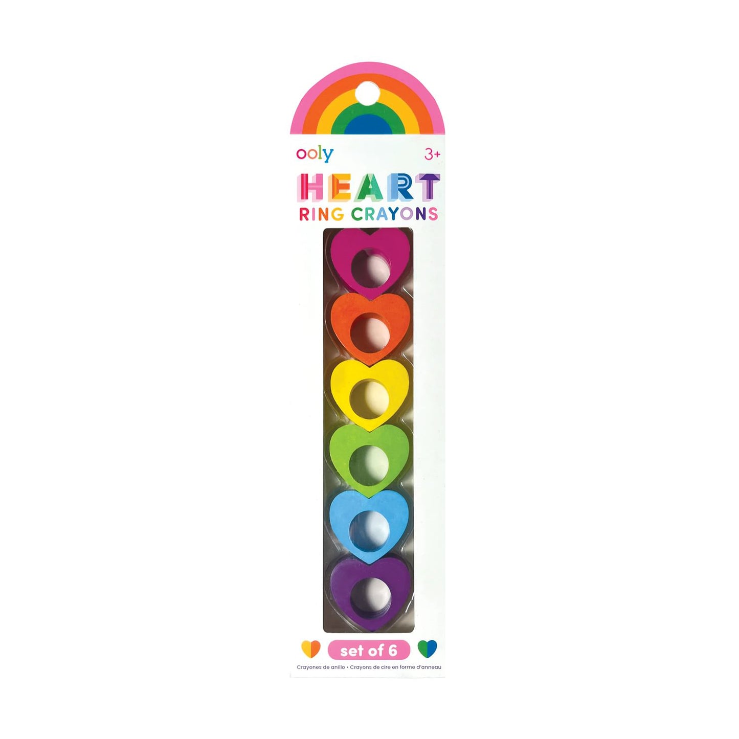OOLY - Farvekridt 6 stk - Heart Ring