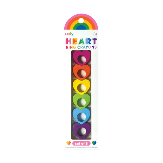 OOLY - Farvekridt 6 stk - Heart Ring