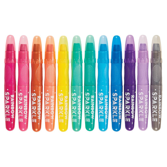 OOLY - Gel farvekridt 12 stk - Rainbow Sparkle Watercolor Metallic