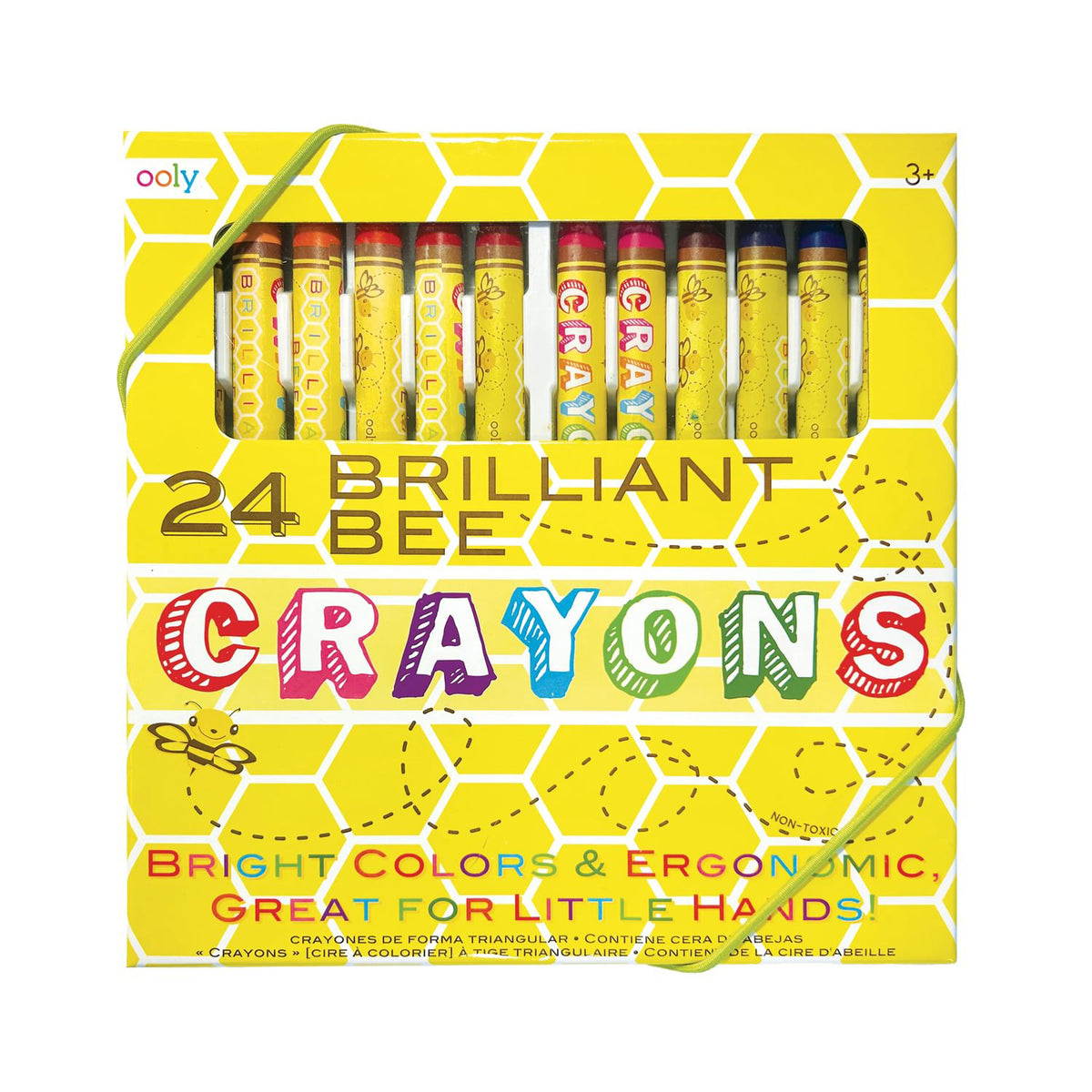 OOLY - Farvekridt af bivoks 24 stk - Brilliant Bee