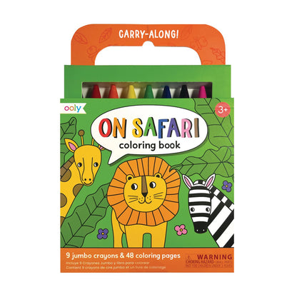 OOLY - Farvekridt og malebog - Safari - Carry Along