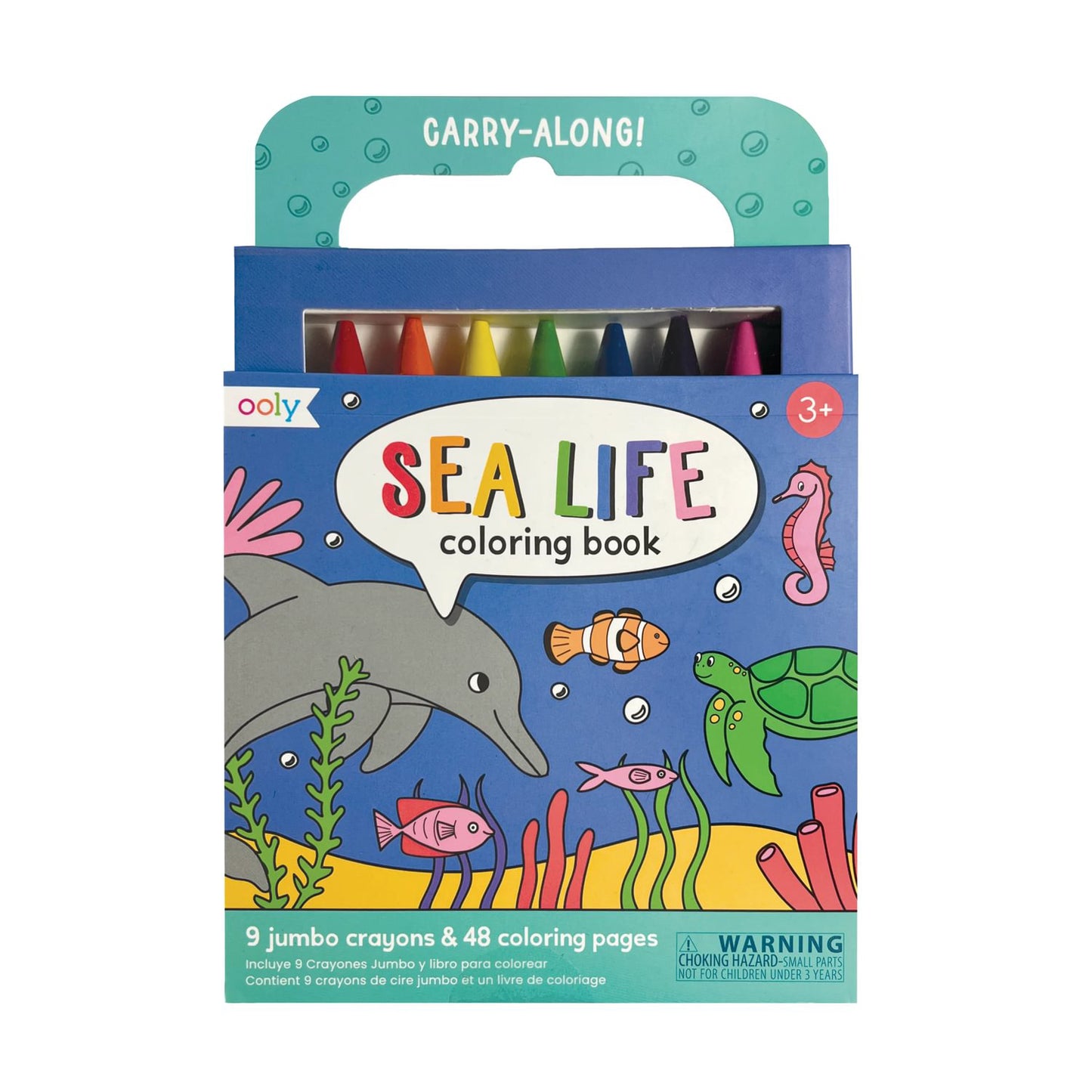 OOLY - Farvekridt og malebog - Sea Life - Carry Along