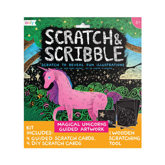 OOLY - Ridsekort - Magical Unicorns - Scratch & Scribble