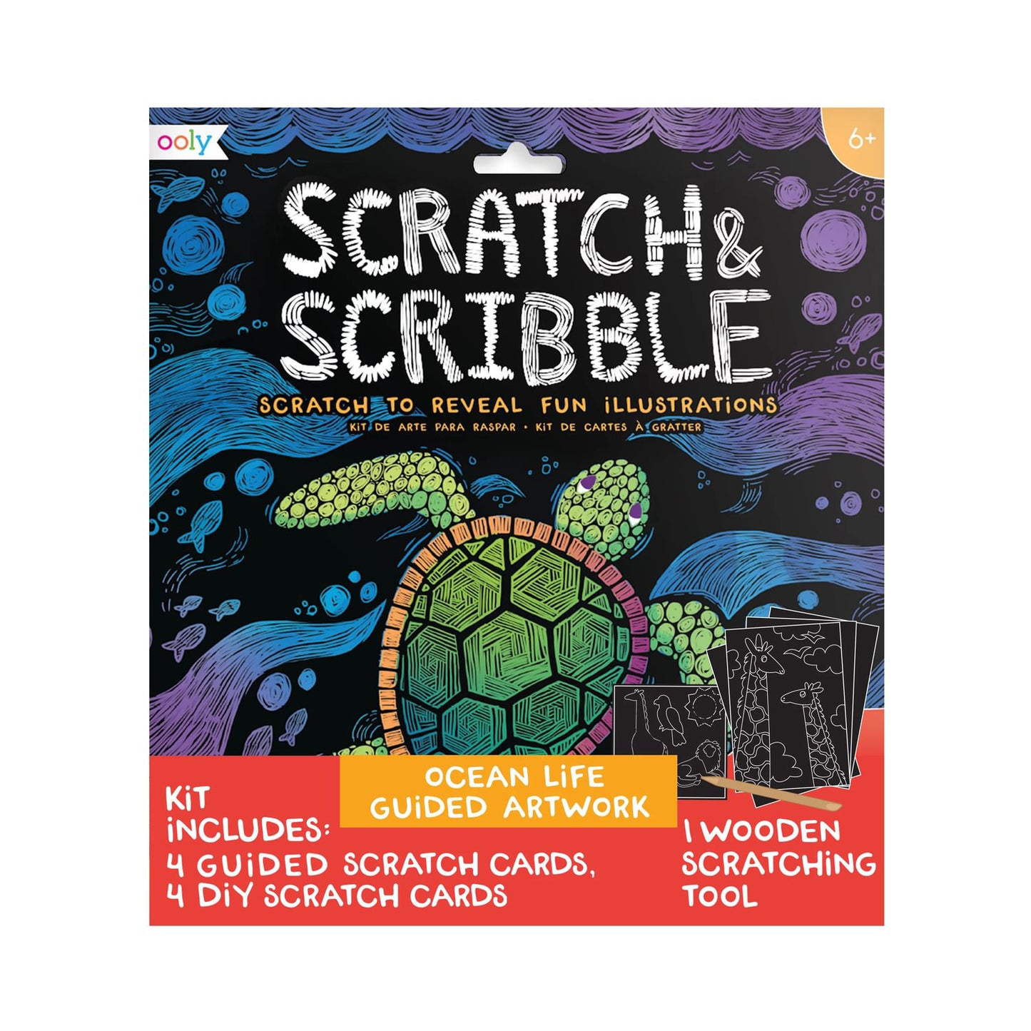 OOLY - Ridsekort - Ocean Life - Scratch & Scribble