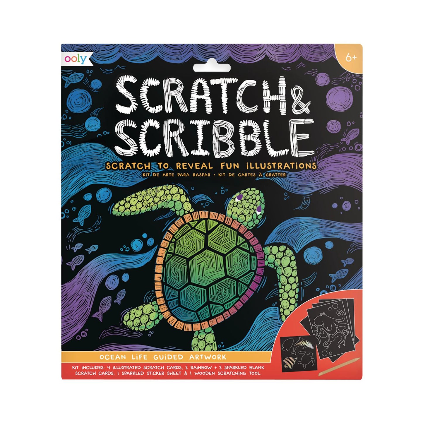 OOLY - Ridsekort - Ocean Life - Scratch & Scribble