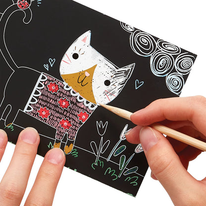 OOLY - Ridsekort - Cutie Cats - Mini Scratch & Scribble