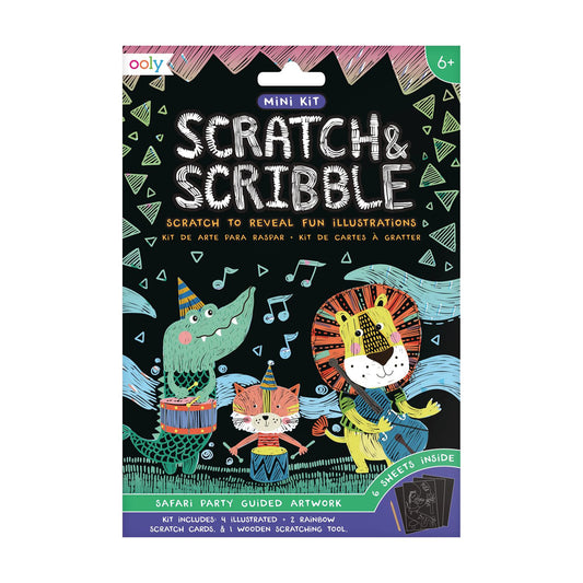 OOLY - Ridsekort - Safari Party - Mini Scratch & Scribble