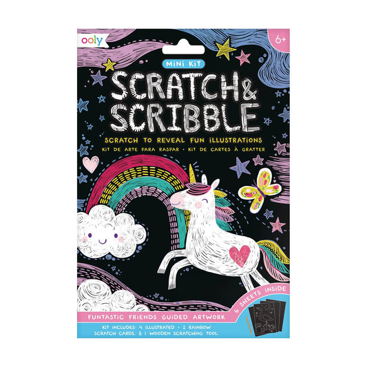 OOLY - Ridsekort - Funtastic Friends - Mini Scratch & Scribble